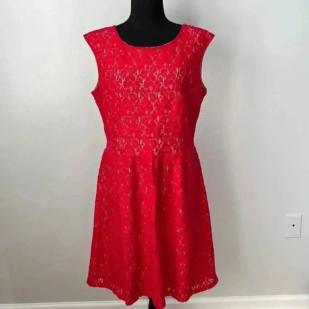 Enfocus Studios Red lace dress